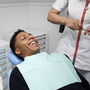 man in dental chair