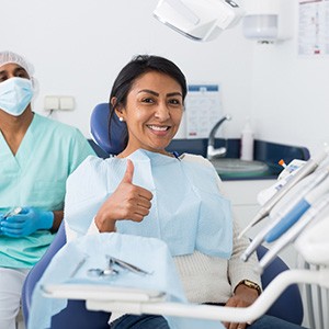 Patient and dentist in Haverhill