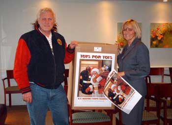 Team members at toys for tots event