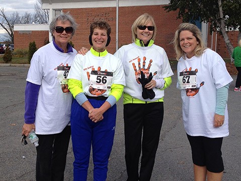 Team members at charity walk for Emmaus House